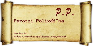 Parotzi Polixéna névjegykártya